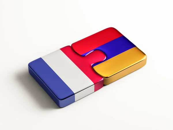 Armenia France  Puzzle Concept — Stock Photo, Image