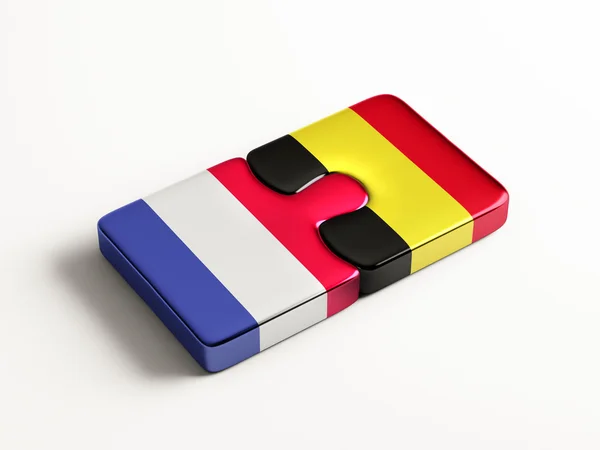 België Frankrijk puzzel Concept — Stockfoto