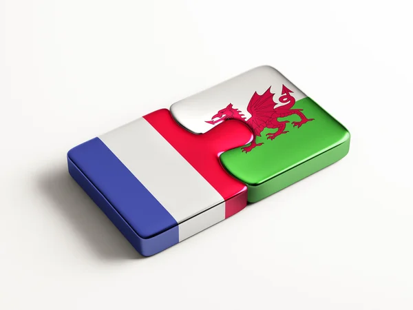 Wales Frankrijk puzzel Concept — Stockfoto