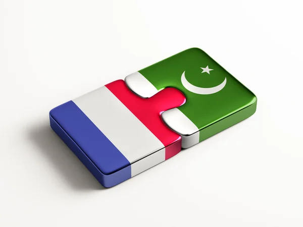 Pakistán Francia Puzzle Concepto —  Fotos de Stock