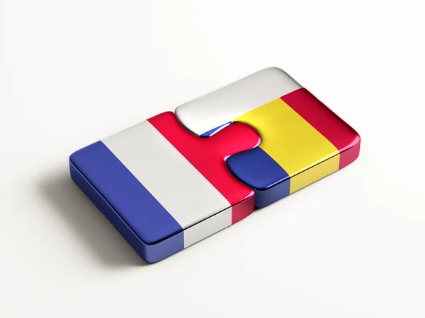 Rumania Francia Puzzle Concepto —  Fotos de Stock