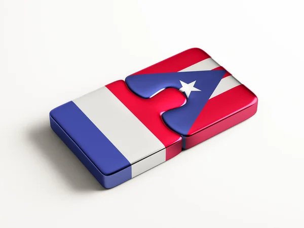 Puerto Rico Francji logiczne pojęcia — Zdjęcie stockowe