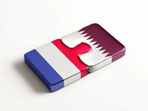 Qatar Frankrijk puzzel Concept — Stockfoto