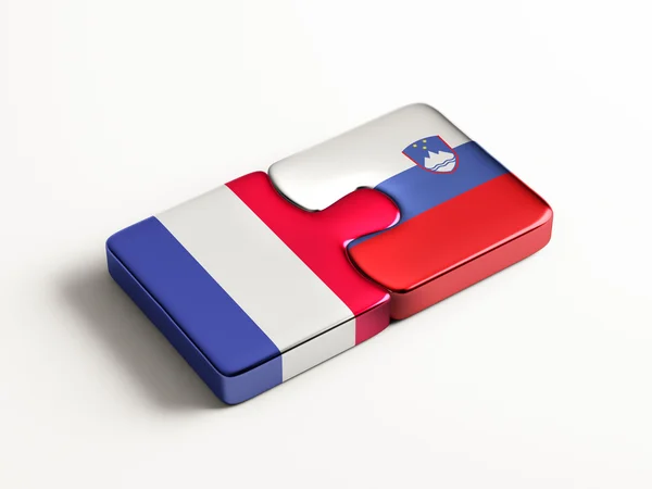 Slovénie France Puzzle Concept — Photo