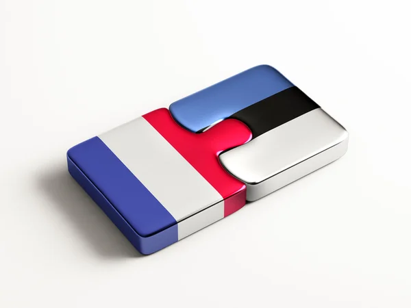 Estonia France  Puzzle Concept — Stock Photo, Image