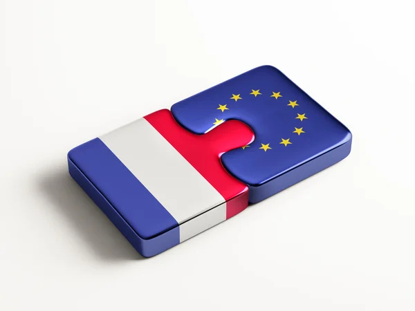 União Europeia França Puzzle Concept — Fotografia de Stock