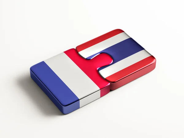 Thailand France  Puzzle Concept — Stock Photo, Image