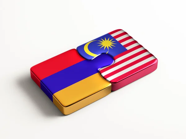 Armenia Malaysia Puzzle-Konzept — Stockfoto