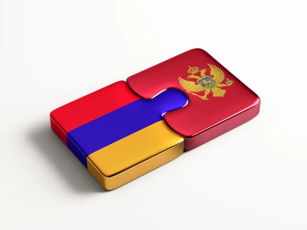 Armenia Montenegro Puzzle Concept — Stock Photo, Image