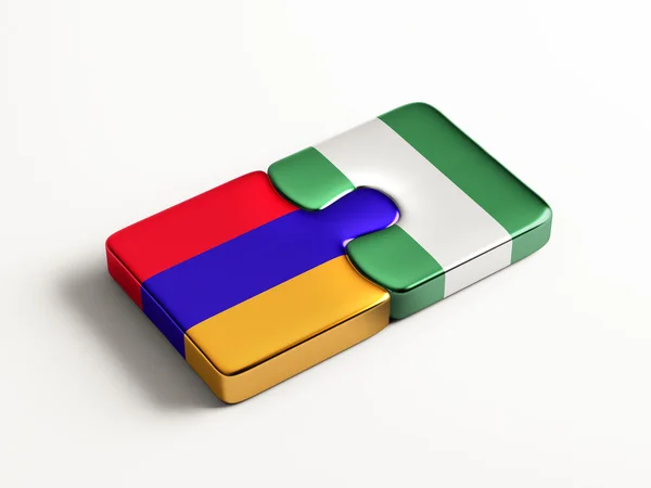 Arménie Nigeria Puzzle Concept — Photo