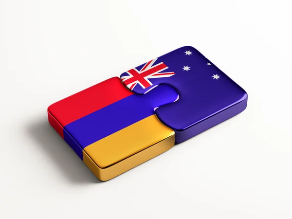 Austrália Armenia Puzzle Concept — Fotografia de Stock