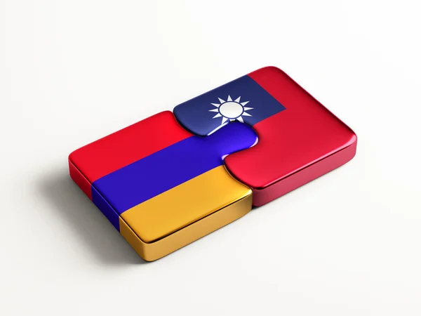 Taiwan Arménie Puzzle Concept — Photo