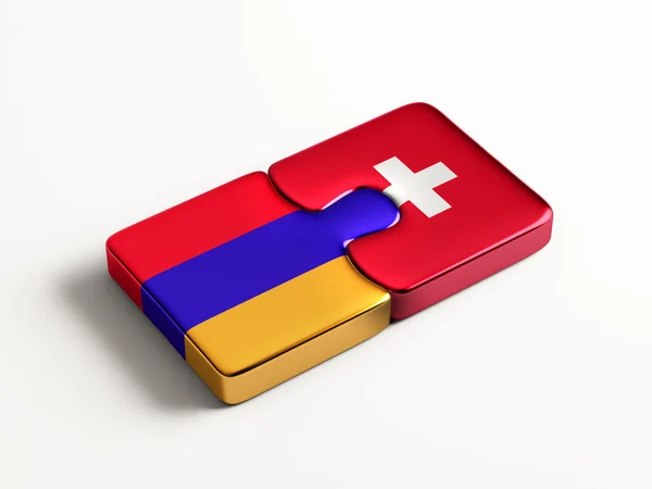 Suiza Armenia Puzzle Concepto —  Fotos de Stock