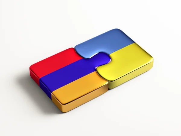 Ucrania Armenia Puzzle Concepto — Foto de Stock