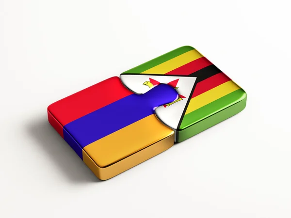 Zimbabwe Armenia Puzzle Concepto —  Fotos de Stock