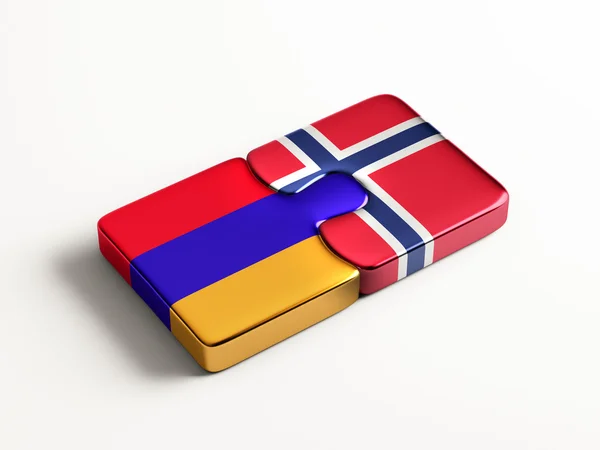 Noruega Armenia Puzzle Concept — Fotografia de Stock