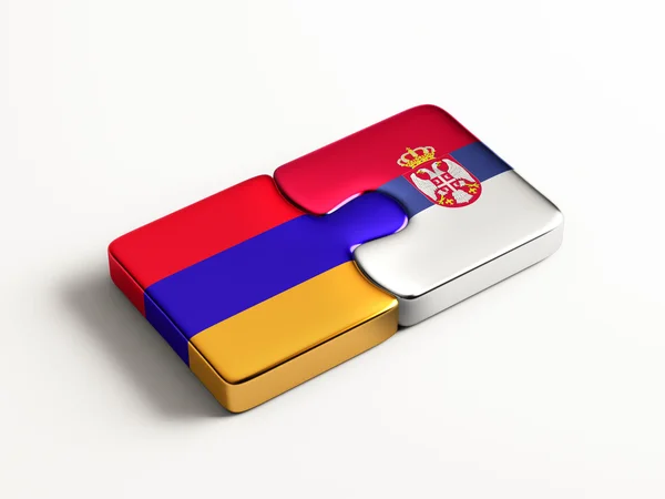 Servië Armenië puzzel Concept — Stockfoto