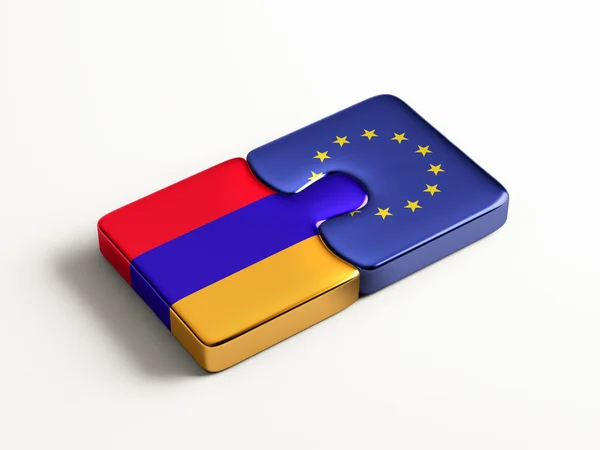 Europeiska unionen Armenien pussel koncept — Stockfoto