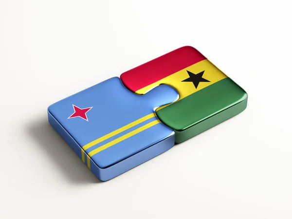 Aruba Ghana puzzel Concept — Stockfoto