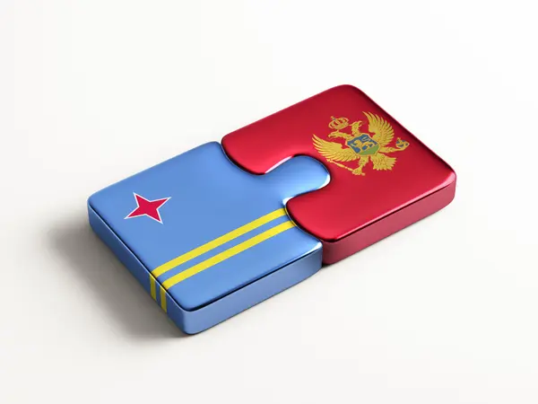 Aruba Montenegro  Puzzle Concept — Stock Photo, Image