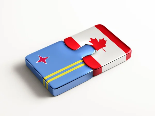 Aruba Canada  Puzzle Concept — Stock Photo, Image