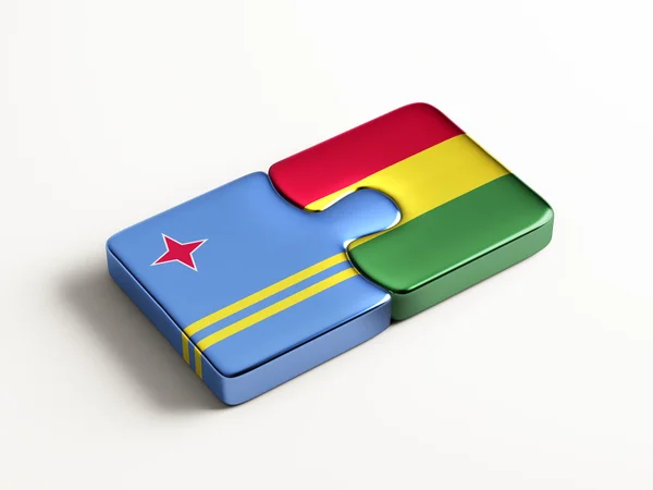 Bolivia Aruba puzzel Concept — Stockfoto