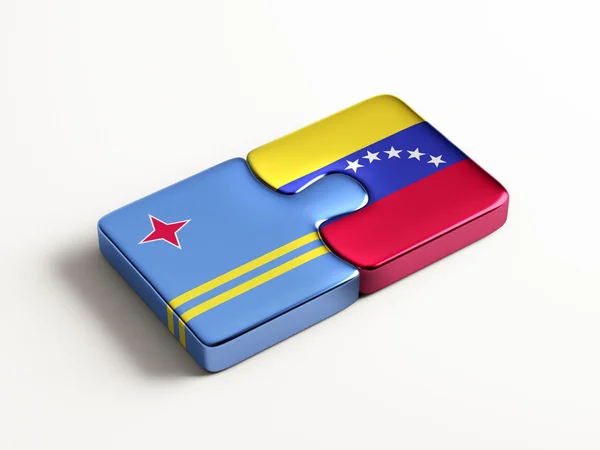 Venezuela Aruba Puzzle Concepto — Foto de Stock