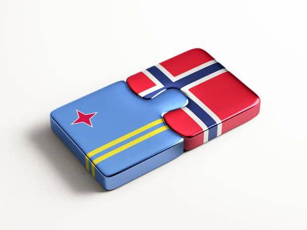 Noorwegen Aruba puzzel Concept — Stockfoto