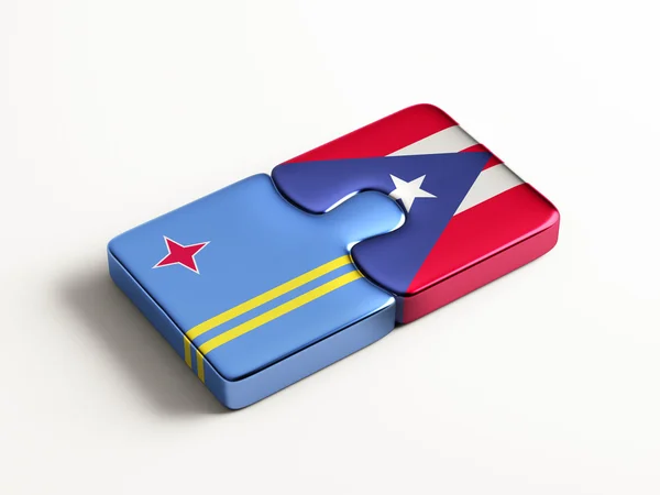 Porto Rico Aruba Puzzle Concept — Photo