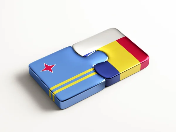 Румунія Аруба головоломки концепт — стокове фото