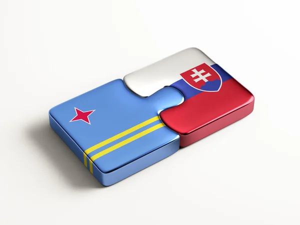 Slowakije Aruba puzzel Concept — Stockfoto