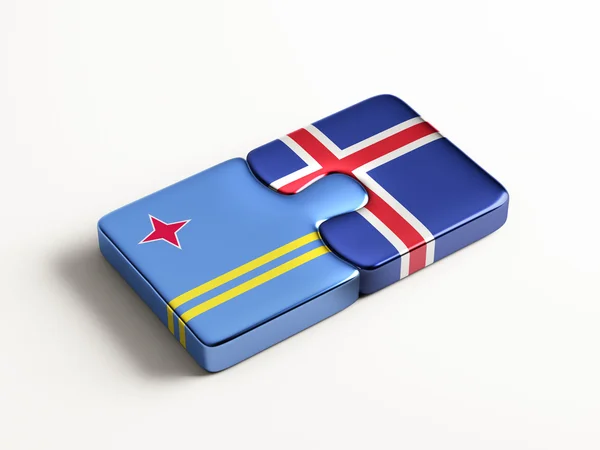 冰岛阿鲁巴拼图概念 — 图库照片
