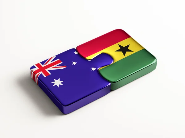 Australia Ghana  Puzzle Concept — Stock Photo, Image