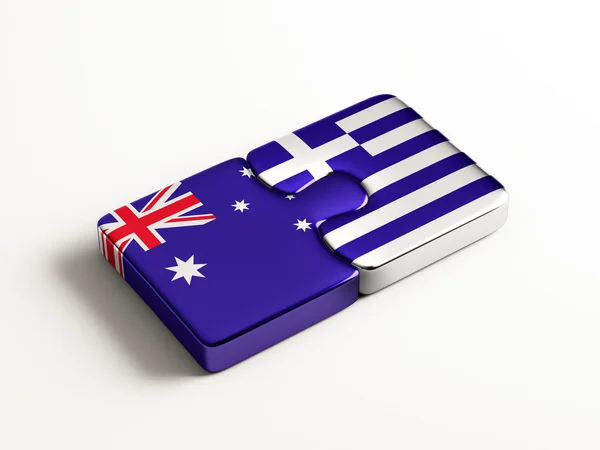 Australia Greece  Puzzle Concept — Stock Photo, Image