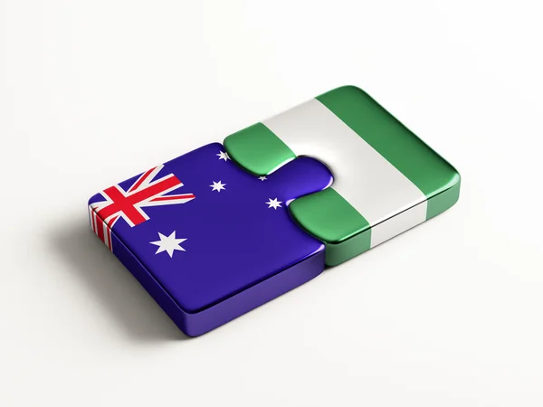 Australië Nigeria puzzel Concept — Stockfoto