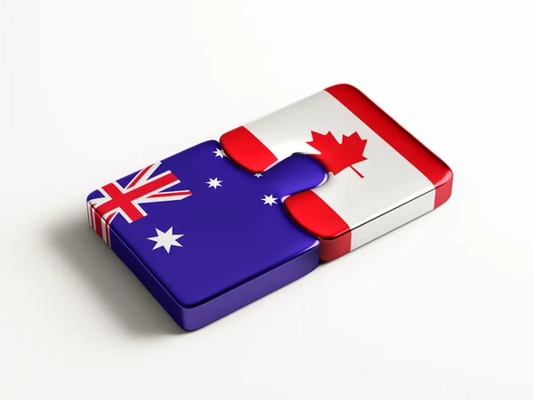 Australia Canada  Puzzle Concept — Stock Photo, Image