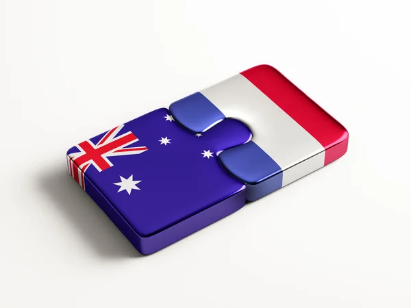 Australia Francia Puzzle Concepto —  Fotos de Stock