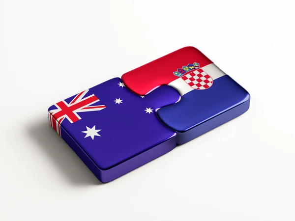 Kroatië Australië puzzel Concept — Stockfoto