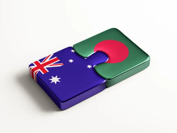 Bangladesh Australia Puzzle Concepto —  Fotos de Stock