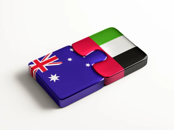 Emirati Arabi Uniti Australia puzzle Concept — Foto Stock