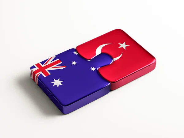 Turkey Australia  Puzzle Concept — Stock Photo, Image