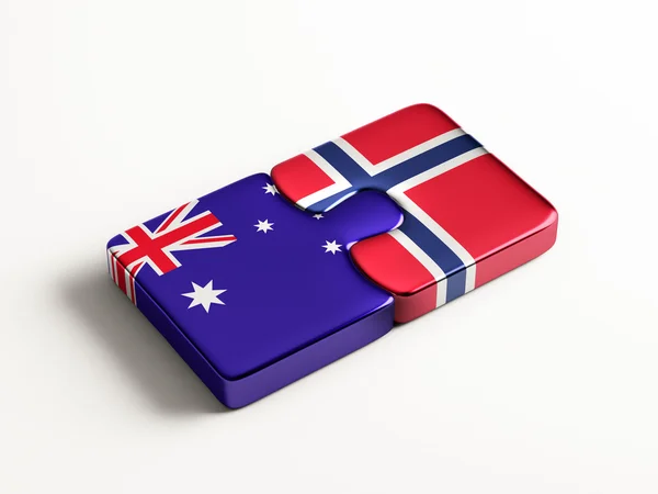 Norway Australia  Puzzle Concept — Stock Photo, Image