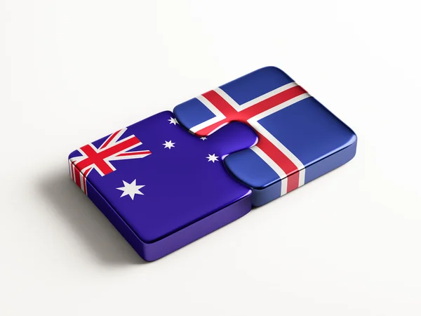 Iceland Australia  Puzzle Concept — Stock Photo, Image