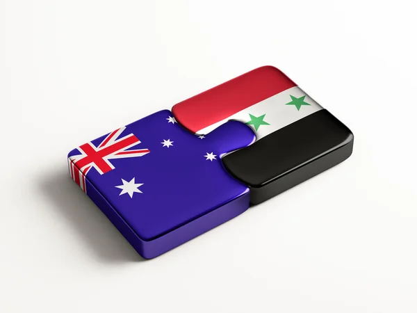 Syria Australia  Puzzle Concept — Stock Photo, Image