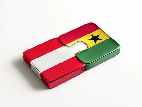 Concepto de Puzzle de Ghana de Austria —  Fotos de Stock