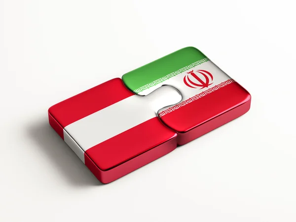 Oostenrijk Iran puzzel Concept — Stockfoto