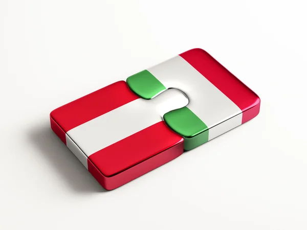 Oostenrijk Italië puzzel Concept — Stockfoto