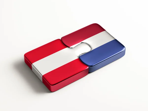 Oostenrijk Nederland puzzel Concept — Stockfoto