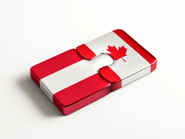 Austria Canada  Puzzle Concept — Stock Photo, Image