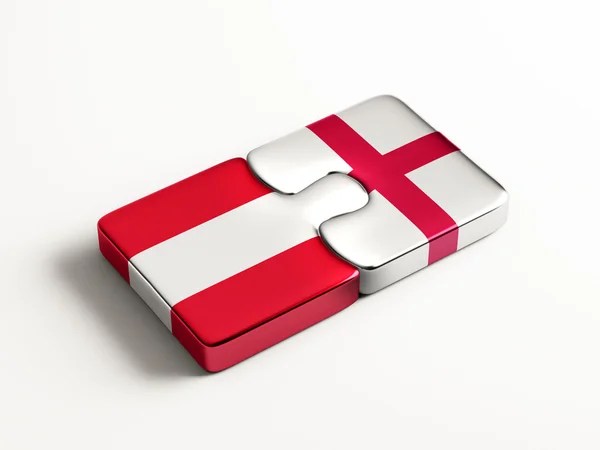 Austria England  Puzzle Concept — Stock Photo, Image